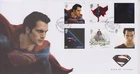 Unaddressed Jersey First Day Cover FDC 2013 Man of Steel Superman Set