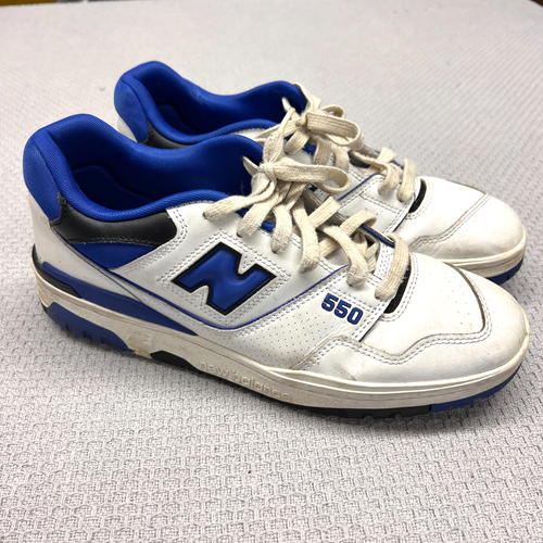 Vtg New Balance 550 Shoes Mens 12 White Blue Leather Low Top Sneakers