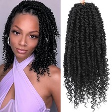 Passion Twist Crochet Hair,12 Inch 9 Packs Pretwisted Passion Twist Hair, Soft P