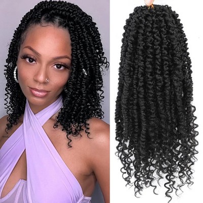 Passion Twist Crochet Hair,12 Inch 9 Packs Pretwisted Passion Twist Hair, Soft P