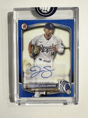 2025 Bowman Blue Auto #BPA-JC Jac Caglianone /150 Royals Baseball Card 