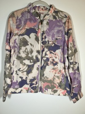 Juicy Couture Y2K pink purple bomber flowy jacket L coquette cottagecore preppy
