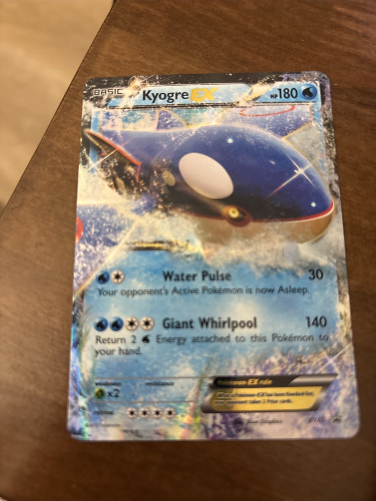 Pokémon TCG Kyogre EX XY Black Star Promos Holo Card XY41