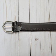 Tailored Sportsman Leather Contrast Belt - Brown/Silver