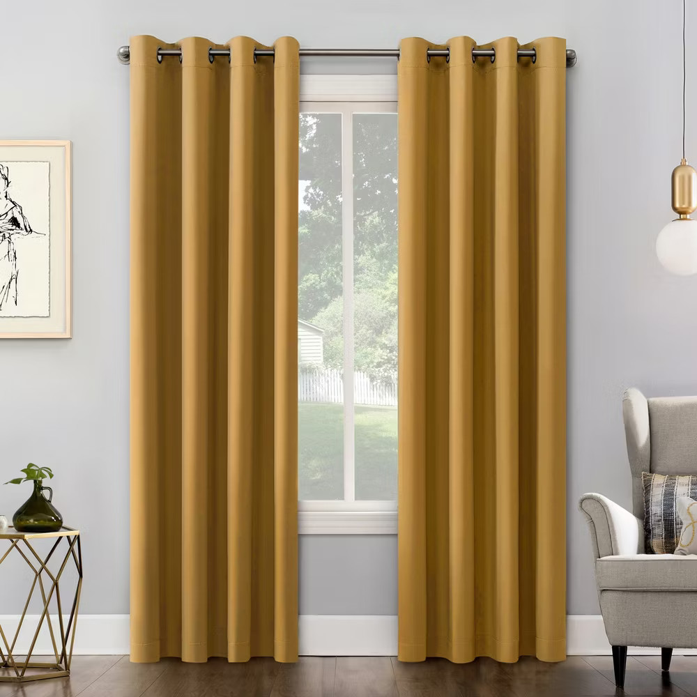 54x63 Sun Zero Blackout Kenneth Energy Saving Grommet Curtain Panel 2490₽