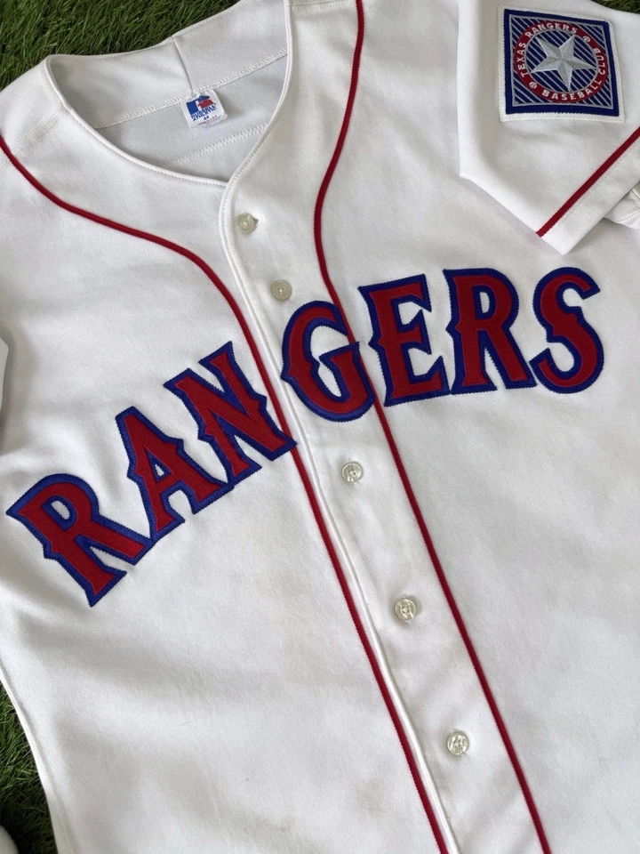 Texas Rangers Ivan Rodriguez Vintage Authentic 1994-1999 MLB Baseball Jersey 44 - Image 4 of 4