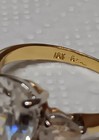 Three Moissanite? Teardrop Shape Stone Cut 18K Gold Plated 8 Size Wedding Ring — photo 6