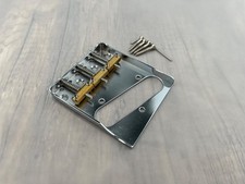 Vintage Telecaster Tele Bridge Chrome for Fender -Threaded Bridge Saddles