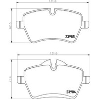 Brembo BremsbeläGe Bremsbelegsatz Vorne System Lucas FüR Mini Mini