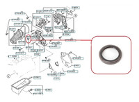 Jpl For Mazda B2500 Pickup 2.5TD Kurbelwellen-ÖLdichtring Vorne 99-06