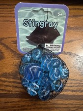 Vintage Retired Mega Marble Stingray Marbles Net Bag, 24  Shooter