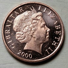 Gibraltar - Elizabeth II - 2000 -  2 Pence Coin - BU - KM# 774