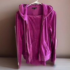 Juicy Couture Velour Tracksuit Set Pink Y2K Hoodie XL Joggers L