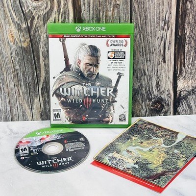 The Witcher 3 Wild Hunt Xbox One Video Game Complete Case Disc Manual w/ Map