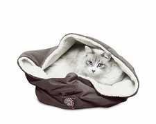17" Suede Burrow Bed W/ Sherpa  Machine Washable Lightweight For Cats