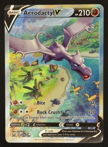 Pokémon TCG: Aerodactyl V - Lost Origin Alt Art 180/196 - LP++