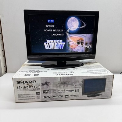 Sharp LC-19DV27UT Liquid Crystal TV + Built In DVD Player Combo 19  WORKS GREAT