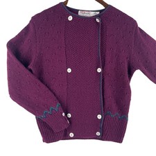 The Talbots Womens Vintage Cardigan M Burgund...