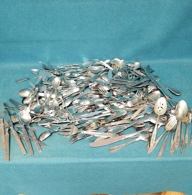 Almost 23 Lb Stainless Steel Flatware Clubs Churches Potluck Oneida Cambridge