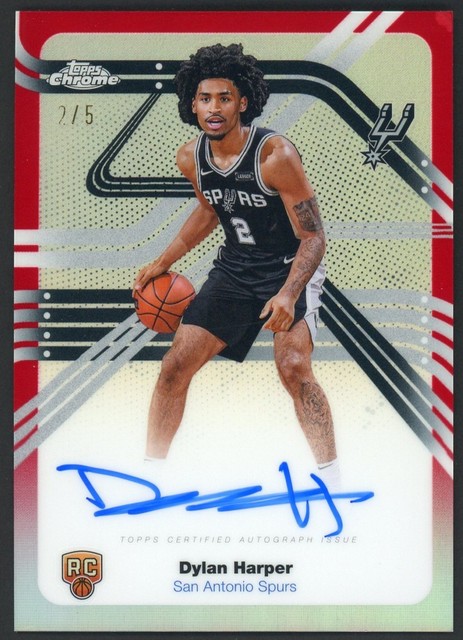 2025-26 Topps Chrome Next Stop Red Refractor Dylan Harper RC Rookie AUTO 2/5