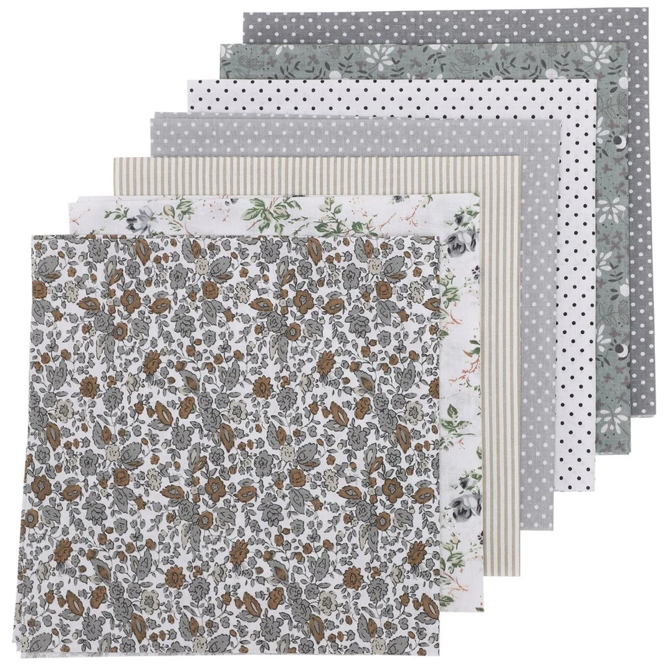  7pcs Retro bedruckte Baumwoll -Quilt -Stoff Patchwork Stoff Quilt Quadrate DIY - Bild 2 von 4