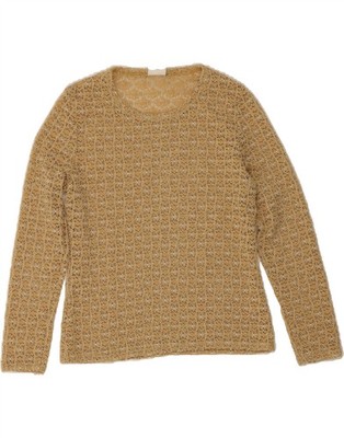 SEIDEL MODEN Damen Häkelpullover U-Boot-Ausschnitt Pulli IT 40 Small Beige BD07