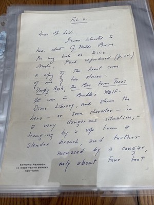 1930 True Crime Author Edmund Lester Pearson 5 Historical Signed Letters & Obit