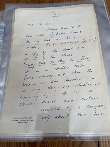 1930 True Crime Author Edmund Lester Pearson 5 Historical Signed Letters & Obit