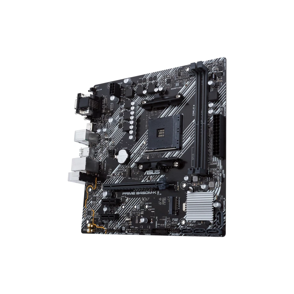 ASUS Prime B450M-K II Scheda Madre AMD B450 Socket AM4 micro ATX per PC - Immagine 3 di 4