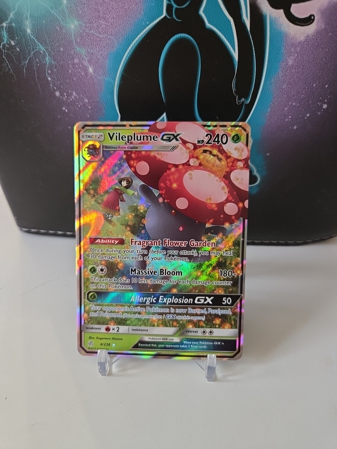 Vileplume GX Ultra Rare Holofoil SM - Cosmic Eclipse 4/236 NM Pokémon TCG