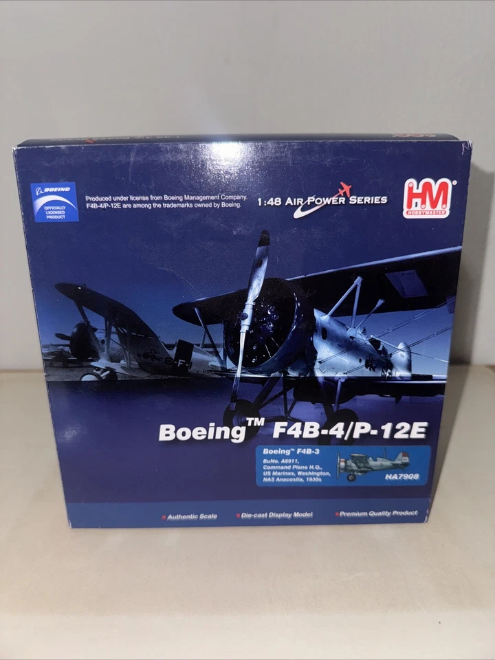 Modelo diecast Hobby Master Boeing F4B-4 / P-12E 1:48 Air Power Series Foto 4 de 4