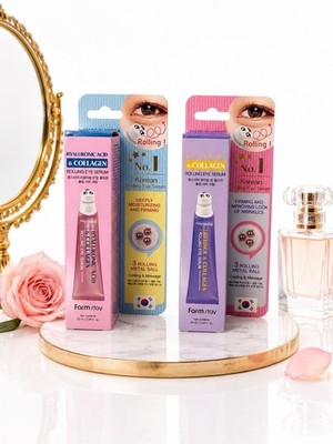 FarmStay Rolling Eye Serum Duo Retinol Collagen + Hyaluronic Acid 25ml
