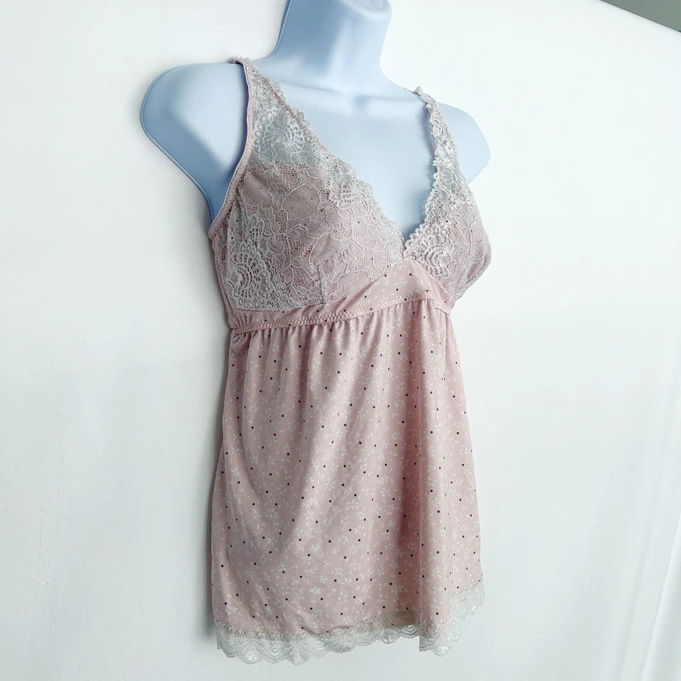 Womens Coquette Lace Babydoll Top Size XL Soft Girl Floral Y2K Fairy Preppy - Image 3 of 4