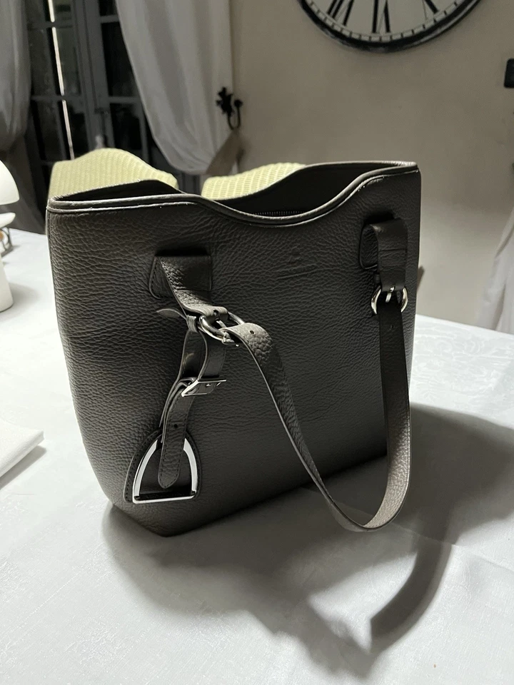 Sac RENOUARD En Cuir Grainé gris Neuf - Photo 3/4