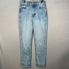 Reformation Womens 26 Liza Ultra High-Rise Slim Straight Jeans Blue Light Wash