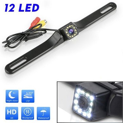 Waterproof 170° HD Car RearView Reverse Backup Camera License Plate Night Vi.di