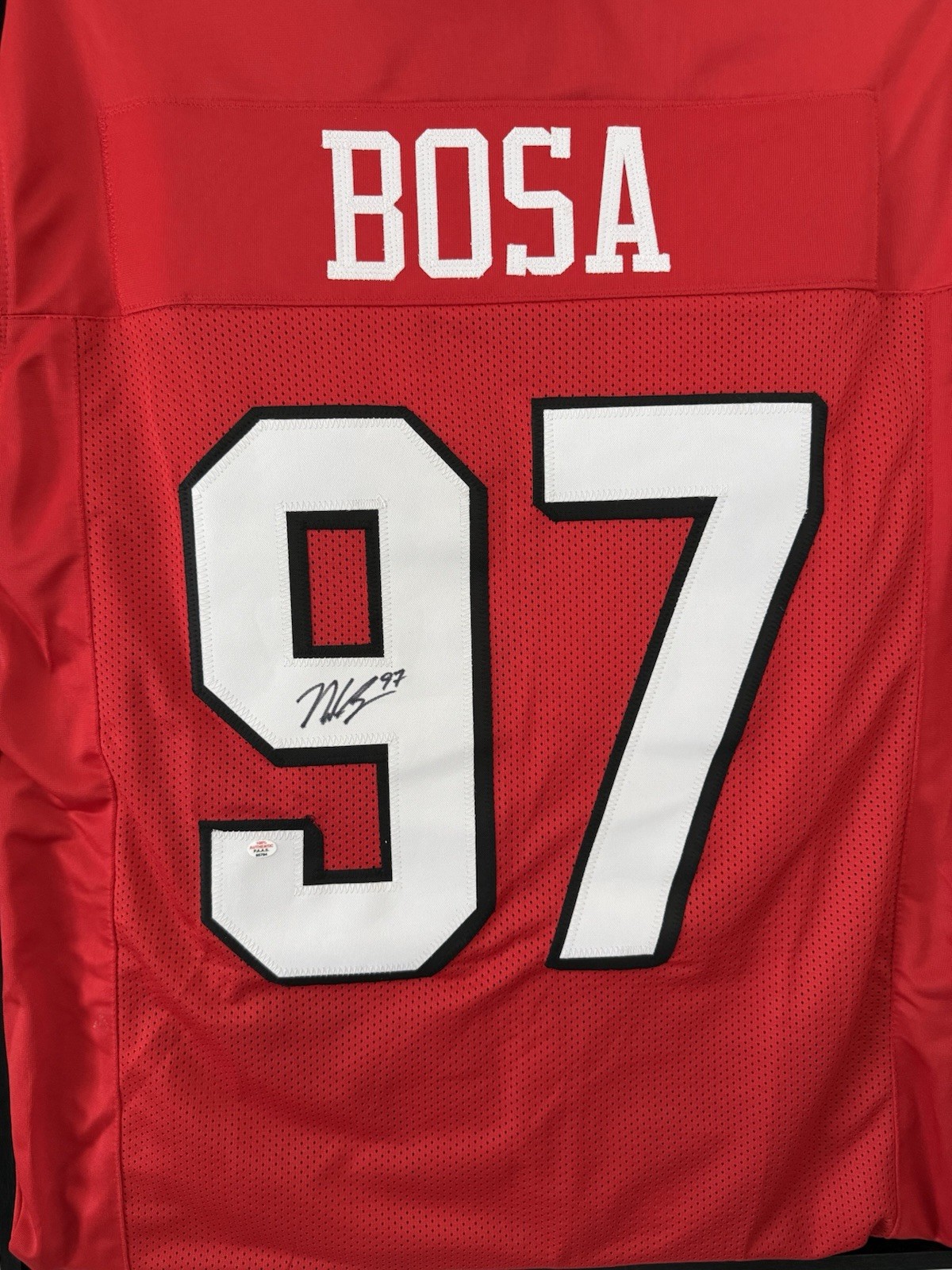 Nick Bosa Autographed Signed Red Jersey Beckett Authenticated 