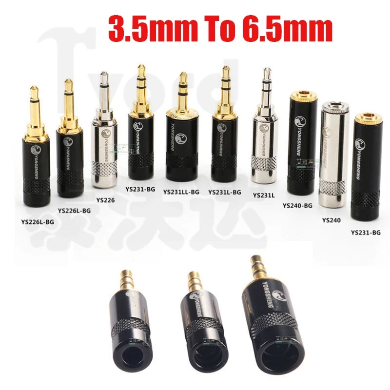 Convertitore 6.35mm A 3.5mm 6 Adattatori Jack Audio Da 6.35mm A 3.5mm - Convertitore Mono Maschio/Femmina Per Cuffie E Microfoni Accessori Home Studio - Foto 12