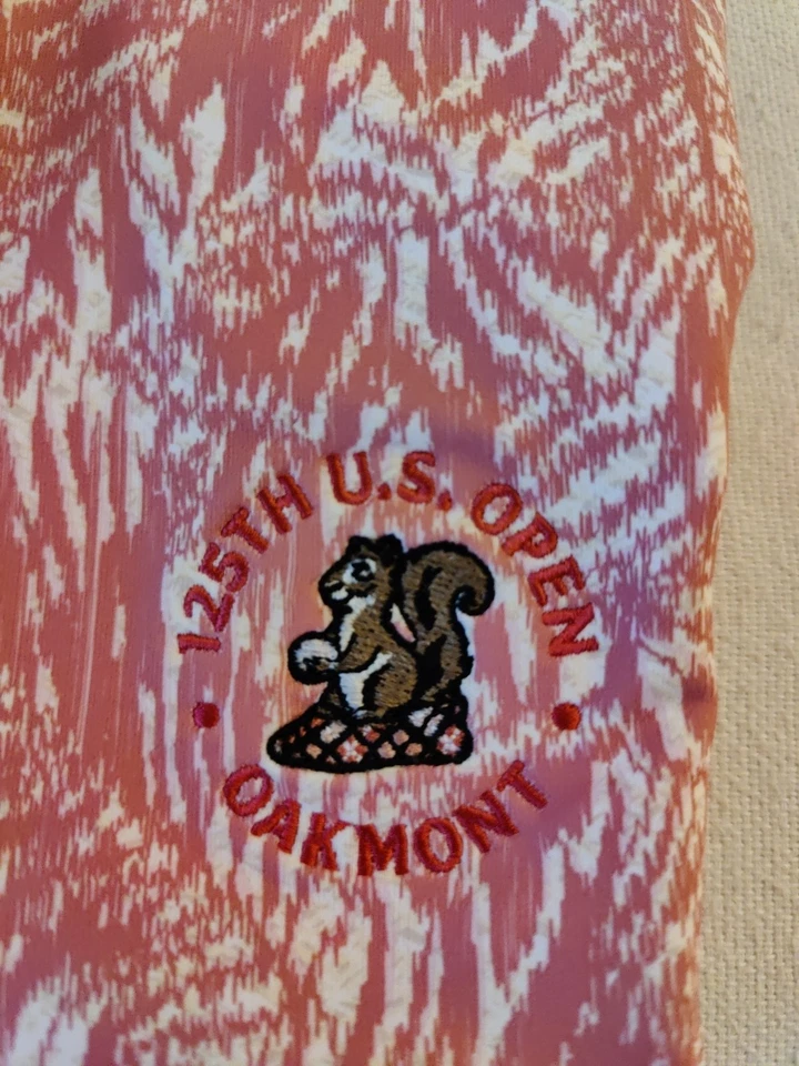 NWT SMALL Ladies Peter Millar Peach USGA Oakmont Island Pine Hoodie MSRP $145 - Image 2 of 4