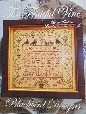 Blackbird Designs Cross Stitch Chart THE FRUITFUL VINE Loose Feathers #6