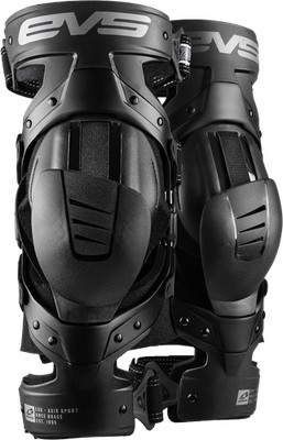 EVS AXIS SPORT KNEE BRACE PAIR BLACK/BLACK/GREY XL AXISS-BK/GY-XP