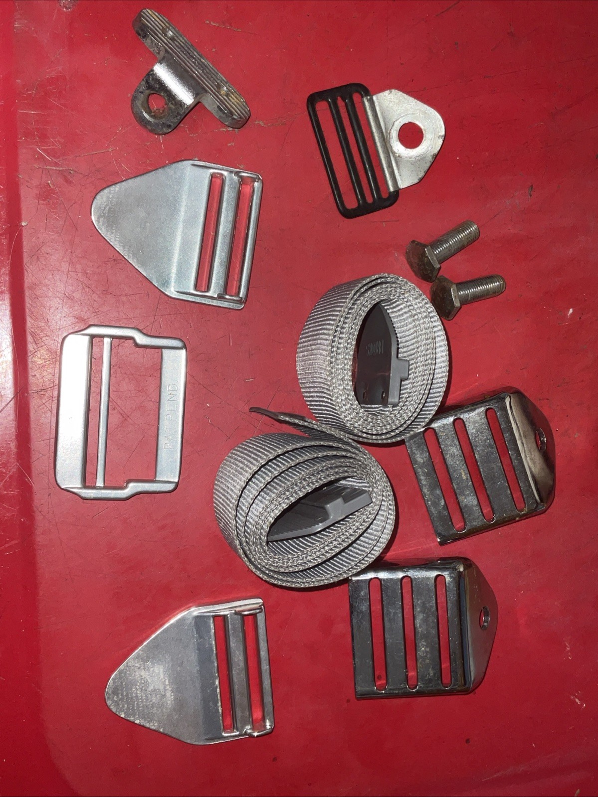 NOS BROOKS SEAT BELTS SHORT GREY WEBBING FIXINGS,CLASSIC,AUSTIN,MORRIS,FORD CAR thumbnail 8