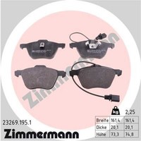 Zimmermann BremsbeläGe Vorne FüR VW Transporter IV Bus Sharan Seat Alhambra