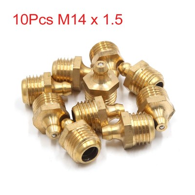 X AUTOHAUX 5-Pack M10 To M14 X 1.5mm Male Straight Air Hose Fitting Adapters For Pneumatic, Fuel, Or Water Lines