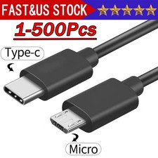 USB Type C to Micro 5V/2.4A Data Sync Transfer OTG charging cable - Black Lot
