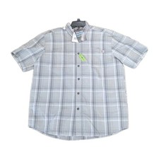 Men's Dickies Sz Med Short Sleeve Shirt Gray Woven Relaxed Fit New W/ Tags