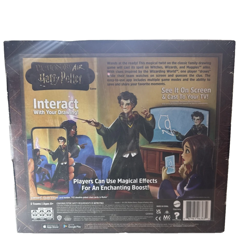 Pictionary Air Harry Potter Drawing Game Wizarding World Magic on Screen New - Image 4 of 4