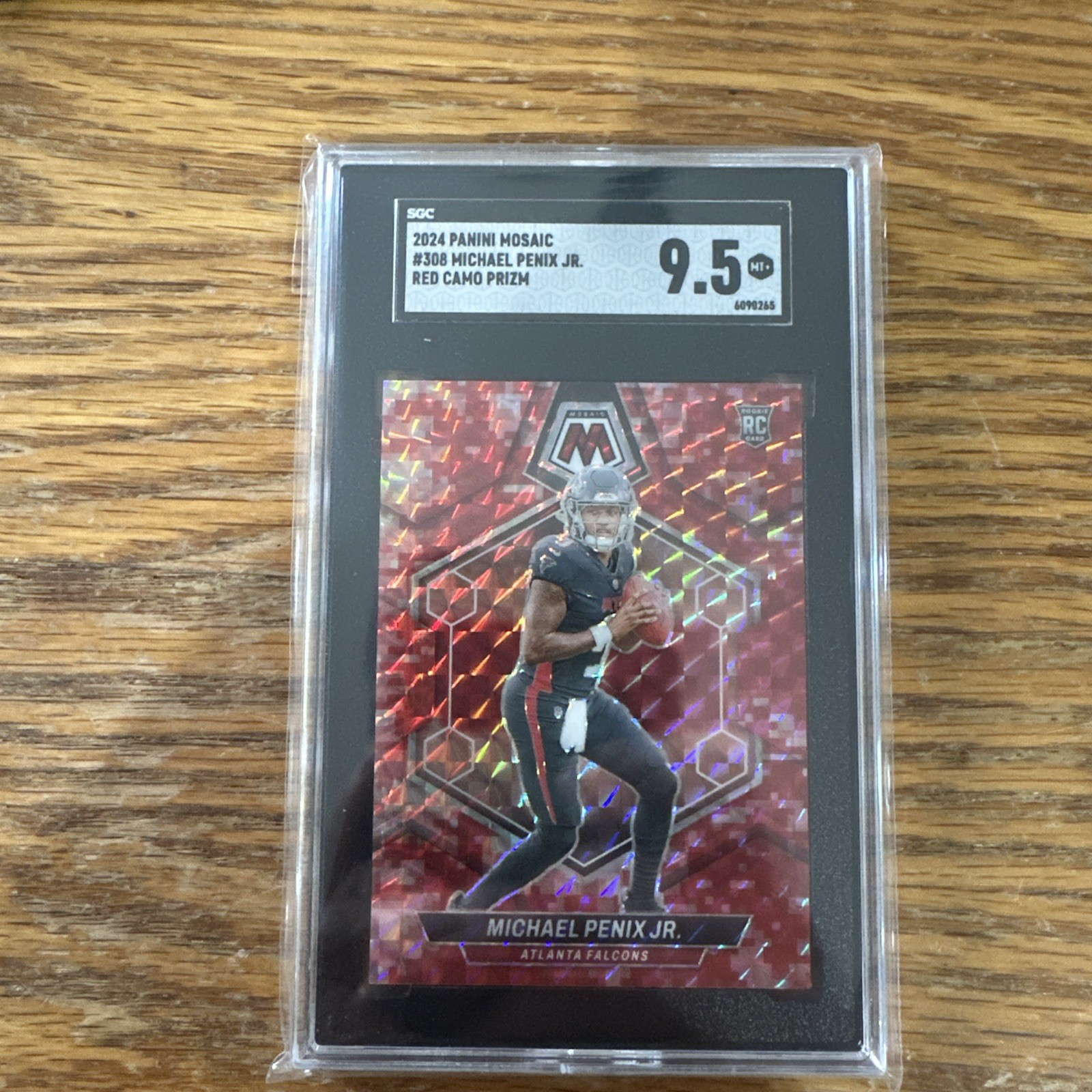 2024 Panini Mosaic - Rookies Michael Penix Jr. #308 Red Camo Mosaic Prizm (RC)