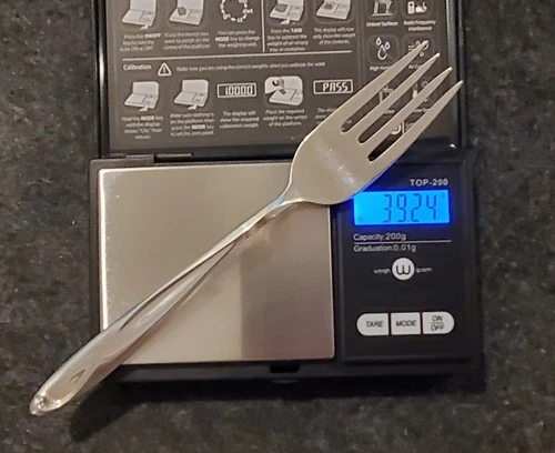 Reed & Barton Silver Sculpture Salad Fork 6-5/8" Sterling Flatware 39 grams