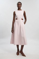 Karen Millen Midi Dress Womens Elevated Day Dresses